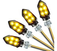4 X Mini Indicatori Di Direzione 12v, 5 Led Frecce Led Moto, Impermeabile Ip65 Per Moto, Scooter, Quad, Crociere, Ambra