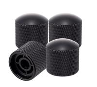 4 x nero metallo tono del volume di controllo Dome manopole chitarra parti basse