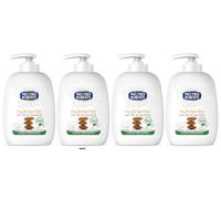 4 X Neutro Roberts Nutriente Sapone Liquido con Olio di Mandorle, Dermatologicamente Testato, 100% Naturale, Effetto Igienizzante, 200 ml, + Italy Shop Portachiavi Gratis