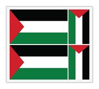 4 x Palestine Gaza Flag Sticker Vinile per Auto Paraurti Specchio iPad Van Laptop