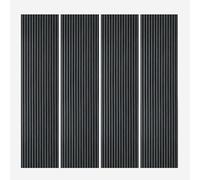 4 x pannello murale decorativo fonoassorbente 240x60cm legno ebano Kover-E