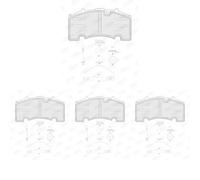 4 x Pastiglie freno BERAL per FIAT, OPEL, PORSCHE, VW 181, 914, CORRADO