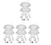 4 x Pastiglie freno JURID per BMW 3, 3 G21, 3 G21, G81, 4 G22, G82, 4 G23