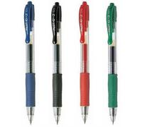 4 X Pilot Penna G-205 Fine Punta Gel Inchiostro Retraibile a Sfera Rosso Blu