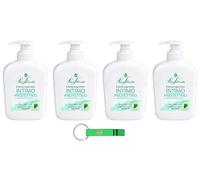 4 X Pino Silvestre Detergente Intimo Protettivo con Tea Tree Oil, detergente intimo delicato con olio dell'albero del tè da 250 ml + portachiavi Beni Culinari