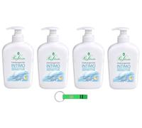 4 X Pino Silvestre Detergente Intimo Sensitive con olio di Argan, detergente intimo delicato con olio di argan da 250 ml + portachiavi Beni Culinari