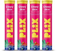 4 x PLIX Skin Glow Glutatione Effervescente per una pelle chiara e giovane 60...