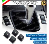 4 X PULSANTI ALZACRISTALLI VETRI PLANCIA CENTRALE PER BMW SERIE 3 E46