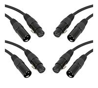 4 x Pulse 2,5 m XLR cavo 3 pin maschio XLR a maschio XLR microfono