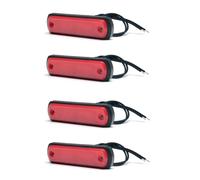4 x Rossi Posteriore LED Neon 12-24V marker lights Camion Trailer per Scania DAF