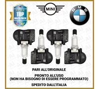 4 x SENSORI TPMS BMW MINI 6855539 PRESSIONE PNEUMATICI GIA' PRONTI
