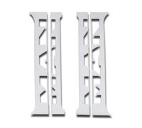 4 x SET 3D ACCIAIO INOX PILASTRI FINESTRA DECORAZIONE PORTA BADGE PER TRUCK...