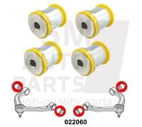 4 x silenziatore braccio anteriore superiore per Audi R8 I (2006-2015)