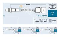 4 x Sonda lambda FAE per AUDI, FORD, SEAT, SKODA, VW A2, A3 8L, A4 B6, A4