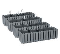 4 x supporti per fioriera 60 cm indicatore del livello dell'acqua cassetta da...