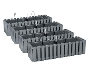 4 x supporti per fioriera 60 cm indicatore del livello dell'acqua cassetta da...