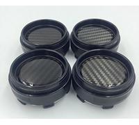 4 x Tappi Coprimozzo Fibra di Carbonio Effetto 65mm Compatibile Per Rays Volk Racing Wheels