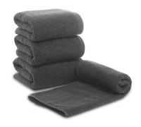 4 x telo doccia grigio 100% cotone bagno set da 4 asciugamani in spugna set a...