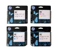 4 X Testina HP Designjet Z6100 Ps / N.91 C9460A -C9463A Printhead Date 2020