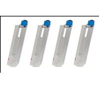 4 X Toner Cartuccia per Oki C5100 C5200 C5300 C5400 C6 / Come 42127408