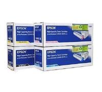 4 X Toner Originale EPSON Aculaser C900 C1900 / S050100 S050155 S050156 S050157