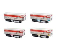 4 X Toner Originale OKI C110 C130n MC160n/44250724 - 44250721 Alta Capacità Set
