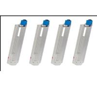 4 X Toner per OKI C5250n C5450n C5510 C5540 Comp. A 42403006 Cartridges
