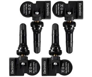 4 x TPMS sensore di pressione pneumatici, sistema di controllo della pressione degli pneumatici, valvola in gomma adatta per Giulia Stelvio