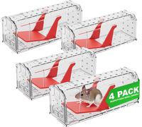 4 X Trappole Friendly per La Cattura Di TOPI, Adatte Ad Interni Ed Esterni. Anti