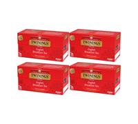 4 x Twinings English Breakfast Tea 25 bustine Black Tea Classic Blend