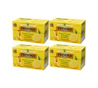 4 x Twinings tisana allo zenzero al limone 20 bustine senza caffeina
