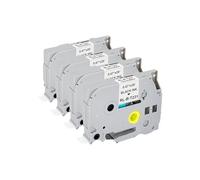4 x Veson compatibili con Brother P-Touch nastro TZe-231 TZe231 TZc 231 12mm di larghezza, nastro di stampa 0.47 laminato per i modelli PT-E110 PT-D400 H105WB D210 H110 D600VP H107B H100LB