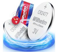4 x WILHELM CR2477 batterie a bottone al litio, 3V, ø24 mm x 7,7 mm 1070 mAh