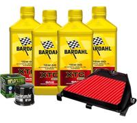 4 X XTC 15W50 + HFA1616 + HF204 - Kit tagliando Olio BARDHAL XTC 15W50 + Filtro olio e aria compatibile con CBR 600 RR 2003 2004 2005 2006