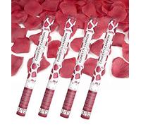 4 x XXL (60 cm) per feste a forma di cannone per partypopper Streamer ® gioielli per auto. Petali di rosa rosse.
