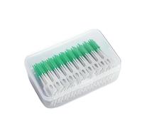 40/120 pezzi Spazzolino interdentale in silicone for pulire le fessure dei denti Stuzzicadenti dentali Adatto a spazi ristretti tra i denti(Green 120Pcs)