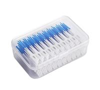 40/120 pezzi Spazzolino interdentale in silicone for pulire le fessure dei denti Stuzzicadenti dentali Adatto a spazi ristretti tra i denti(Blue 120Pcs)