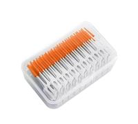 40/120 pezzi Spazzolino interdentale in silicone for pulire le fessure dei denti Stuzzicadenti dentali Adatto a spazi ristretti tra i denti(Orange 120pcs)