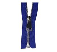 40-120cm 5# Cerniera in Metallo Giacca Aperta Cappotto Cerniere Borsa Abbigliamento Cerniera Kit di Riparazione Accessori per Cucire, Blu Reale, 60cm