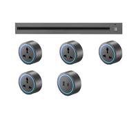 40-150Cm Scheda Di Cablaggio per Binario Scorrevole Di Alimentazione a Parete + Adattatore Da 2500 W, Presa Con Interruttore, Presa Multipla Con Interruttore, Power Bank Portatile,Grey-60cm