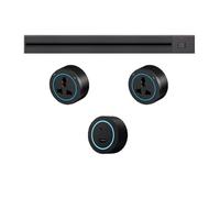 40-150Cm Scheda Di Cablaggio per Binario Scorrevole Di Alimentazione a Parete + Adattatore Da 2500 W, Presa Con Interruttore, Presa Multipla Con Interruttore, Power Bank Portatile,Black-40cm