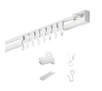 40-400cm Bastone per Tende Soffitto, Binario per Tende Autoadesivo, Riloga Divisorio per finestre camper Stanze, Senza Trapano, Facile da Installare(Parete,250cm/8.2FT)