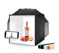 40 * 40cm pieghevole 24W 5500K Photo Studio Shooting Tent Soft Box Softbox 2 in 1 kit di illuminazione for fotografia 4 fondali a colori