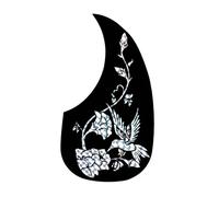 40/41 Pollici 10 Pezzi Professionale Folk Chitarra Acustica Battipenna Autoadesivo Adesivo Battipenna(Silver C)