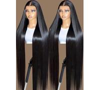 40 42 44 46 pollici 360 parrucca frontale in pizzo parrucca brasiliana con capelli umani lisci osso trasparente 13X4 13X6 parrucca frontale in pizzo per donne-parrucca in pizzo 360-28 pollici-150%