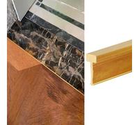 40 43 47 51 55 59 63in Long Gap Connecting Strips, Wood to Tile Floor Transition Strip Brass, Cuttable T Molding Threshold Divider Strip/Edge Trim Bar(Brass-L120cm/47",W5xH20mm)