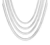 40-45cm Lunghezza 3-6mm Acciaio Inox a Spina di Pesce Catenina Moda Gioielli