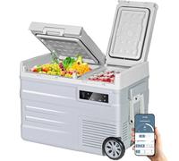 40,6 Litri Frigoriferi per Auto, UD45 Frigorifero Portatile Elettrico 12V/24V CC e 100-240V CA, -20℃ a 20℃ Temperatura Regolabile Mini Frigo per Auto, Campeggio, Viaggi, Picnic Uso Esterno - Grigio