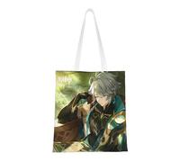 40.6 X 38.0 cm Canvas Totes Hand Shopping Bag With All Role's Print Genshin Impression For Daily Impact Shopping Shoulder Bag