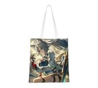 40.6 X 38.0 cm Canvas Totes Hand Shopping Bag With Honkai Star Rail All Role's Print Impression For Daily Shopping Shoulder Bag